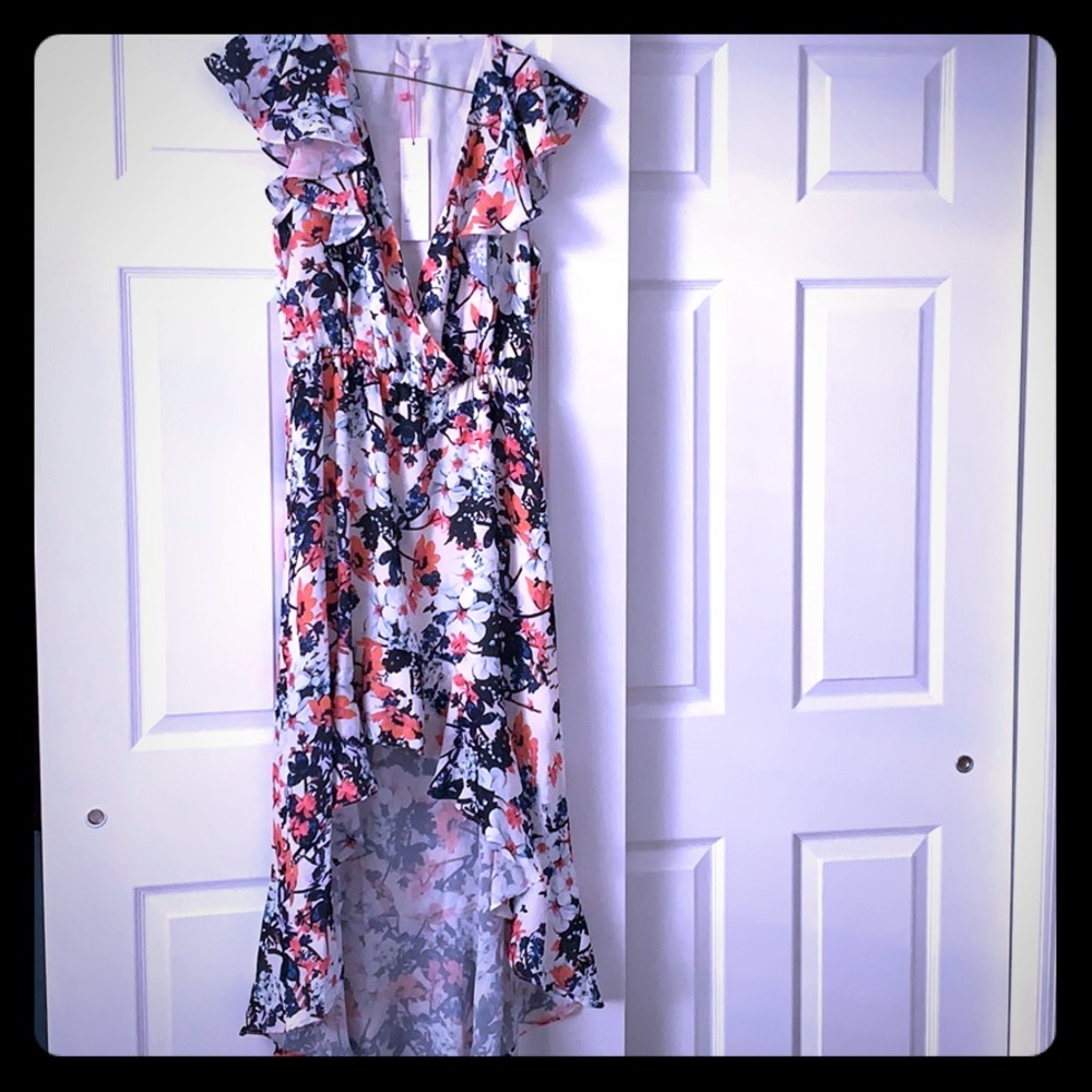 Parker NWT size small high low silk dress